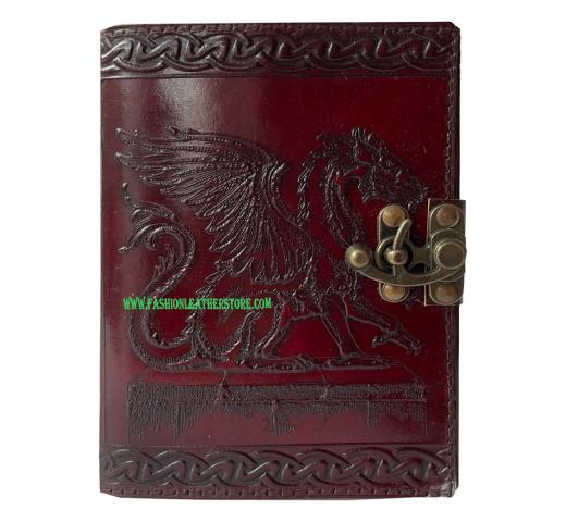 embossed leather notebook